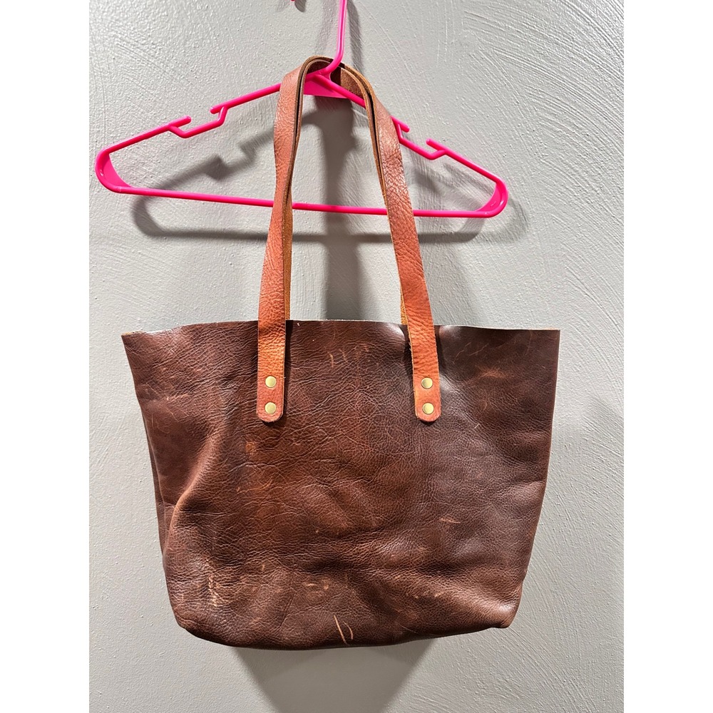 Handmade Dark Brown Genuine Leather Tote Bag Distressed Artisan Shoulder Bag